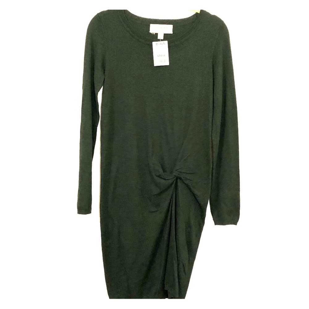 Cloth & Stone dark green long sleeve sweater dress